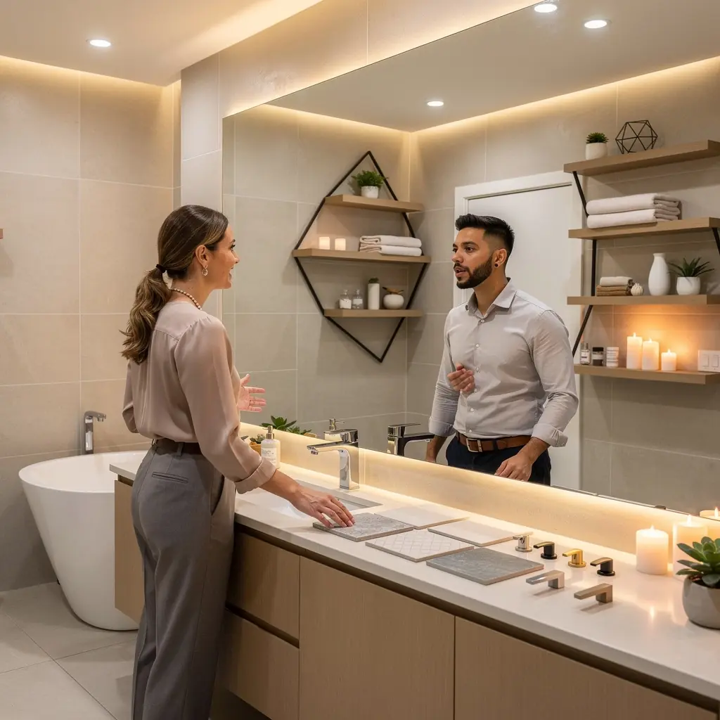 Biuro domowe z ergonomicznym biurkiem i przytulnym otoczeniem.